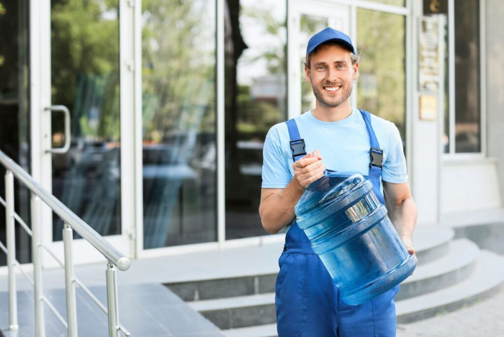 Water delivery guy outside your Las Vegas home